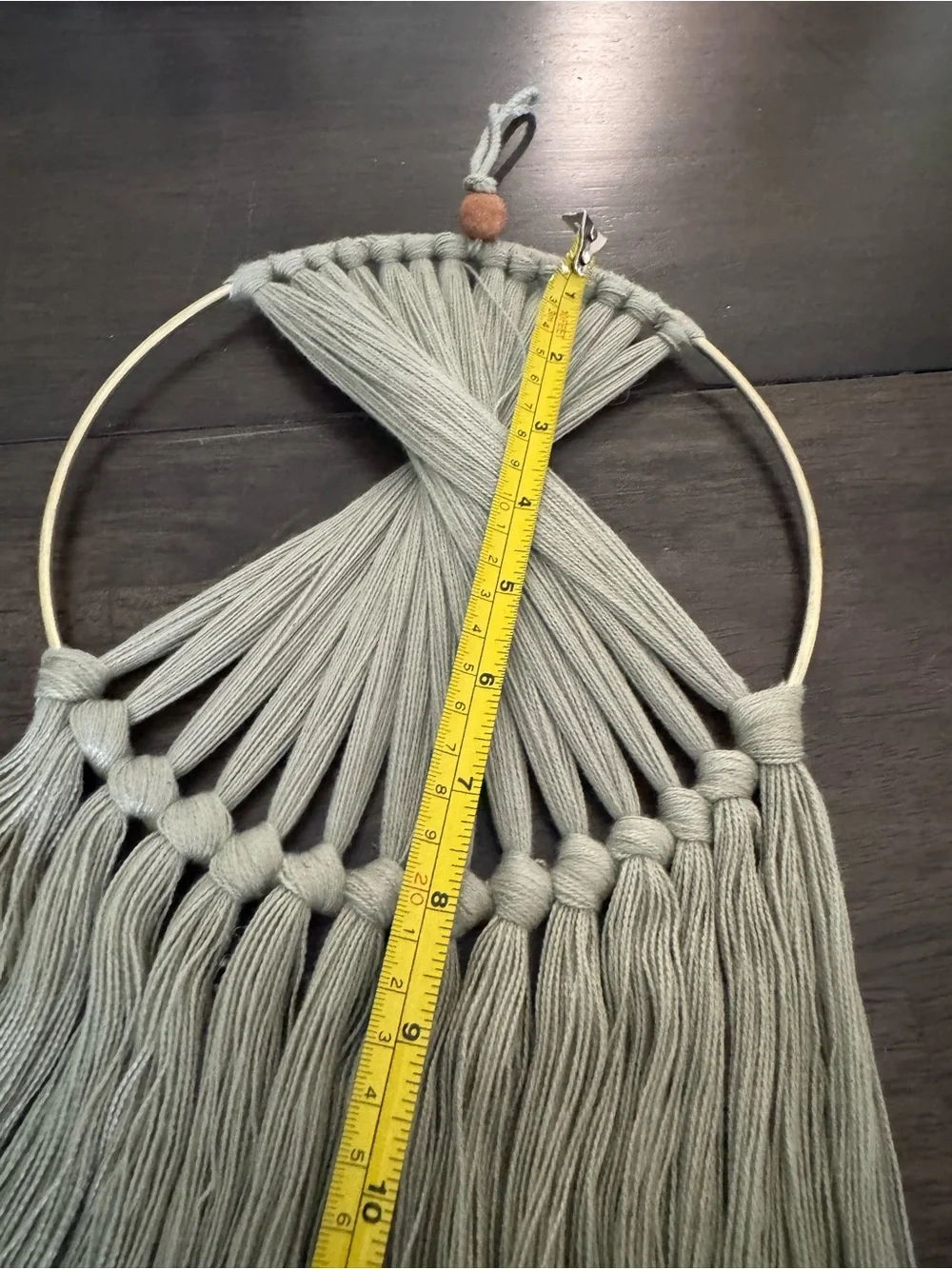 Boho Macrame Sage Green Dreamcatcher Wall Hanging Decor